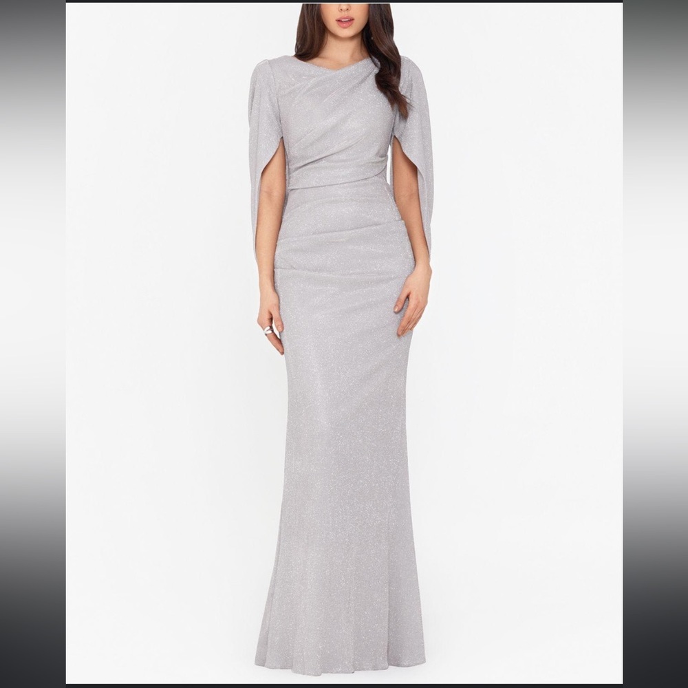 Betsy and Adam Silver Long Gown